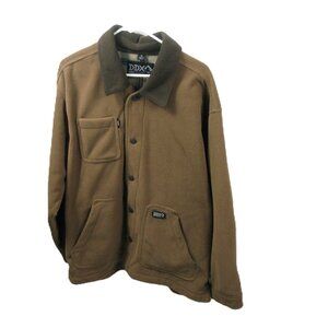 DDX Dri-Duck Men's Tan Fleece Button Front Jacket Size XL